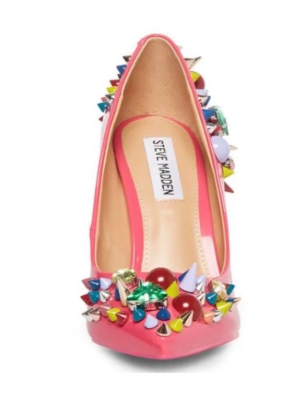 Steve Madden Hot Pink Jeweled Pointed-Toe Stiletto Pump - Picture 4 of 17